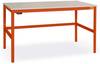 Manuflex LC1113.2001 ESD ESD-Arbeitstisch CANTOLAB Standard mit Kautschukplatte, BxTxH = 2000 x 800 x 762-788 mm Rotorange (RAL 2001)