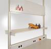 Manuflex LZ8262.7035 ESD ESD-Gerätebrücke für UNIVERSAL Arbeitstische mit Tischbreite 1500 mm, BxTxH = 1338 x 350 x 25 mm Lichtgrau