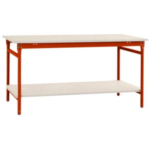 Thumbnail - Manuflex BB5217.2001 Komplett-Beistelltisch BASIS stationär mit Kunststoff-Platte + Zwischenboden, BxTxH: 1250 x 600 x 7...