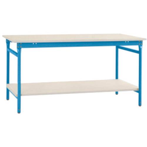 Thumbnail - Manuflex BB5207.5012 Komplett-Beistelltisch BASIS stationär mit Kunststoff-Platte + Zwischenboden, BxTxH: 750 x 500 x 78...