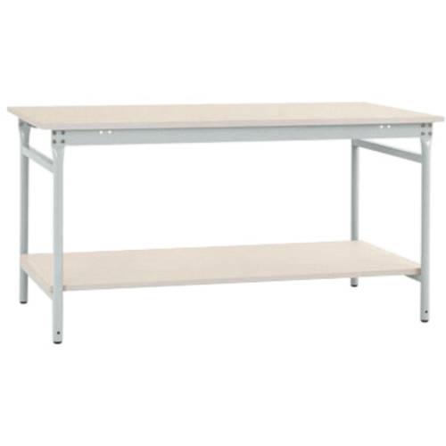 Thumbnail - Manuflex TP5211.7035 Komplett-Beistelltisch BASIS stationär mit Melamin-Platte + Zwischenboden, BxTxH: 1250 x 600 x 780 ...