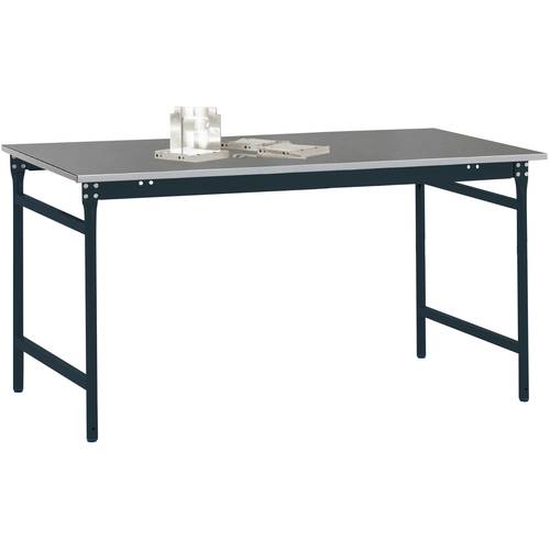 Thumbnail - Manuflex BB3034.7016 Beistelltisch BASIS stationär mit Blechbelag-Platte in Anthrazit RAL 7016, BxTxH: 1250 x 600 x 780 ...