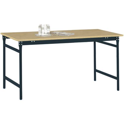 Thumbnail - Manuflex BB3025.7016 Beistelltisch BASIS stationär mit Multiplex-Tischplatte in Anthrazit RAL 7016, BxTxH: 1000 x 800 x ...