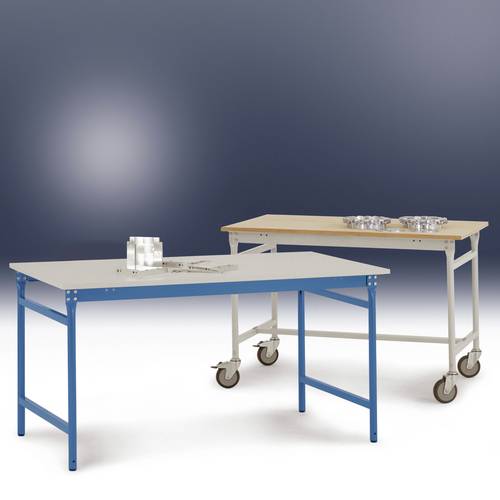 Thumbnail - Manuflex BB3029.3003 Beistelltisch BASIS stationär mit PVC-Tischplatte in Rubinrot RAL 3003, BxTxH: 1000 x 800 x 780 mm ...