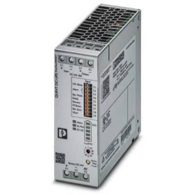 Netzteilmodul mit mehreren Anschlüssen und Kontrollleuchten. Markierung für DC 24V, 20A. Gehäuse in Grau, Modellbezeichnung seitlich.