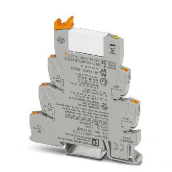 Phoenix Contact PLC-RPT-24DC/21/EX Relaisbaustein Nennspannung: 24 V/DC Schaltstrom (max.): 6 A 1 Wechsler  10 St.
