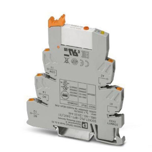 Phoenix Contact PLC-RPT- 24UC/21/MS Relaisbaustein Nennspannung: 24 V DC/AC Schaltstrom (max.): 6 A 1 Wechsler  1 St.