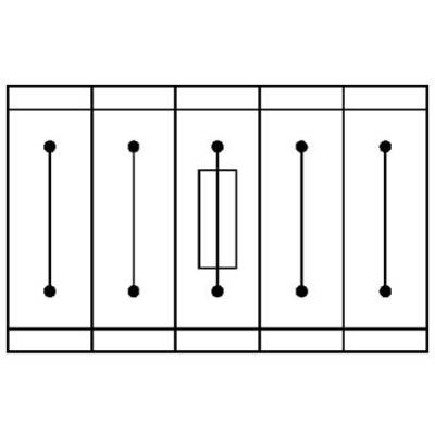 Das Bild zeigt ein einfaches Linien-Diagramm mit einem zentralen Rechteck und vertikalen Linien, das ein technisches Schema darstellt.