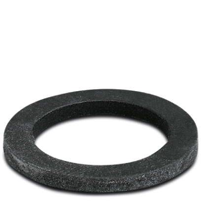Ein schwarzer, kreisförmiger Gummidichtring, auf weißem Hintergrund liegend, für mechanische Anwendungen zur Abdichtung.