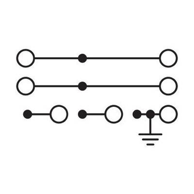 Eine Abbildung zeigt drei parallele Linien mit Kreisen, die jeweils an den Enden und in der Mitte punktiert sind, darunter ein Symbol für Erdung.