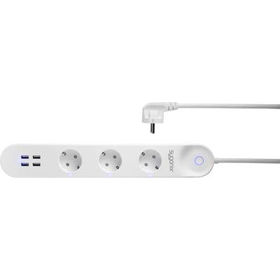 Sygonix SY-4452326 WiFi-Steckdosenleiste Weiß Schutzkontakt 1 St.-2