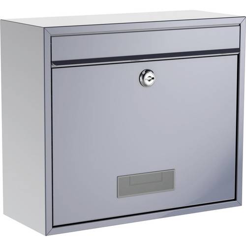 Basi 2170-0661 BK 900 Briefkasten Stahl Silber Schlüsselschloss