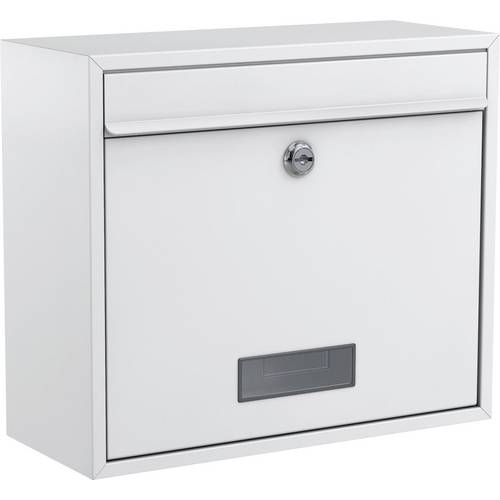 Basi 2170-0662 BK 900 Briefkasten Stahl Weiß Schlüsselschloss