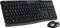 Kabellose schwarze Tastatur mit deutschem Layout und dazugehöriger kabelloser Maus, beide von der Marke Renkforce.