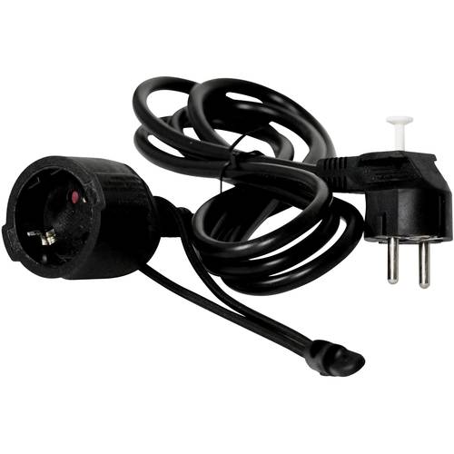 Easyout EO-780780 Strom Verlängerungskabel 16 A Schwarz 2.00 m H05VV-F 3G 1,5 mm²