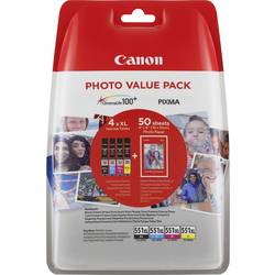 Image of Canon Tintenpatrone CLI-551XL C/M/Y/BK Photo Value Pack Original Kombi-Pack Schwarz, Gelb, Cyan, Magenta 6443B006