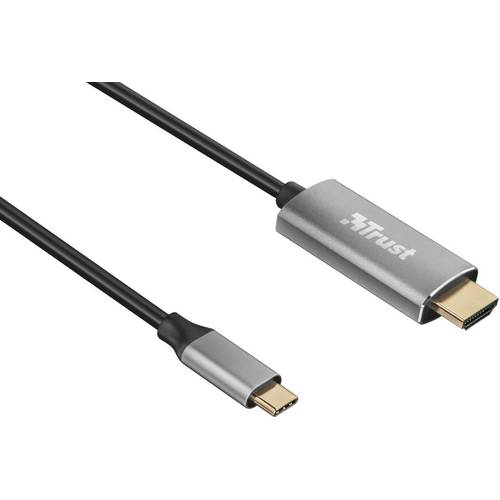 Trust USB-C® / HDMI Adapterkabel USB-C® Stecker, HDMI-A Stecker 1.80 m Schwarz 23332 USB-C®-Displaykabel
