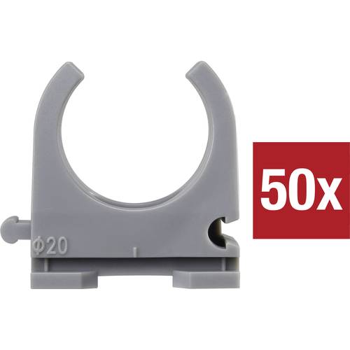 TRU COMPONENTS TC-9859368 Klemmschelle EN20 20 mm Grau 50 St.