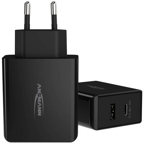 Ansmann Home Charger 247PD USB Ladegerät 45 W 1x USB-A, 1x USB-C® USB PD Schwarz Innenbereich