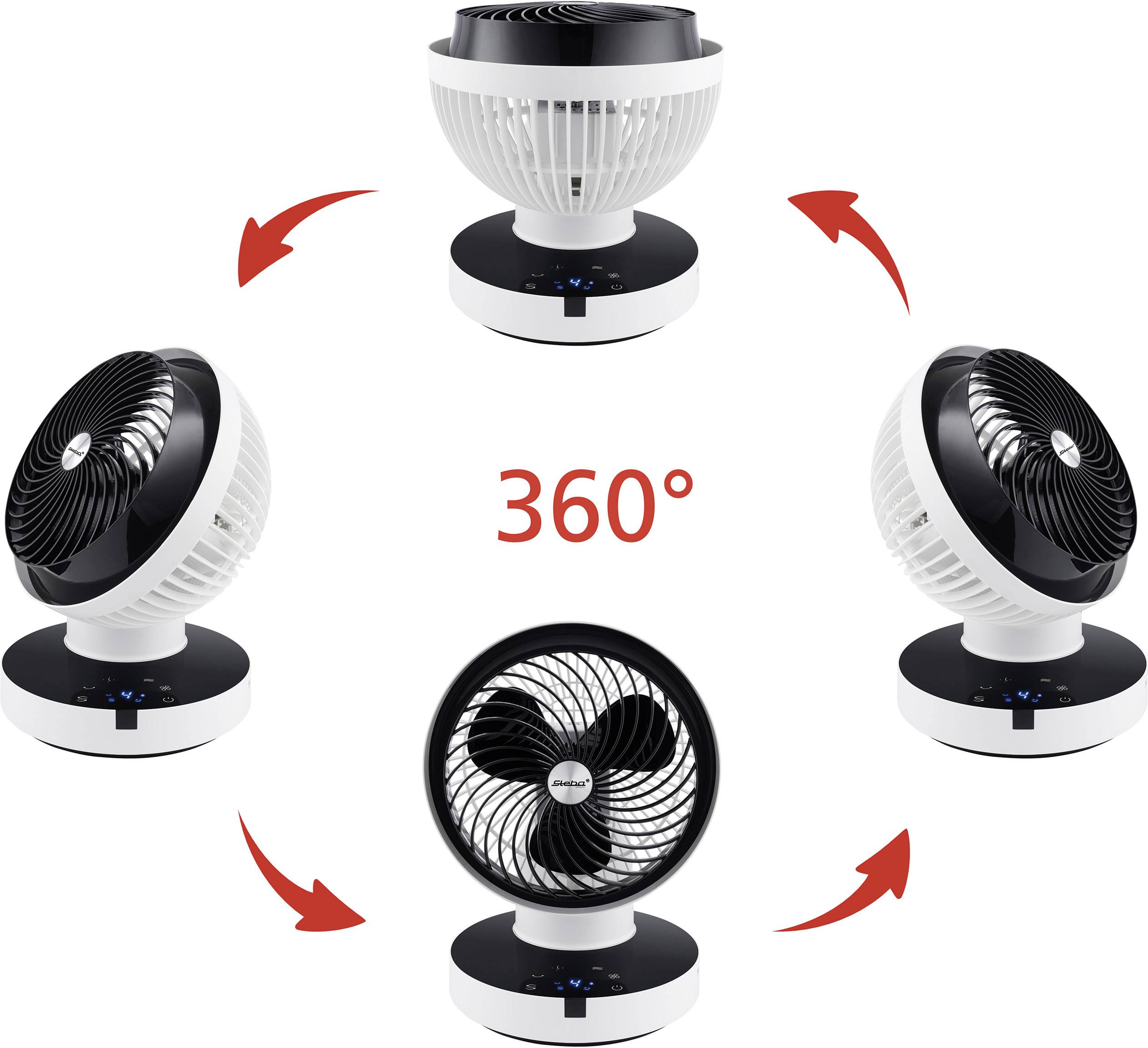 STEBA VT 360 Twist Tischventilator weiß / schwarz-1