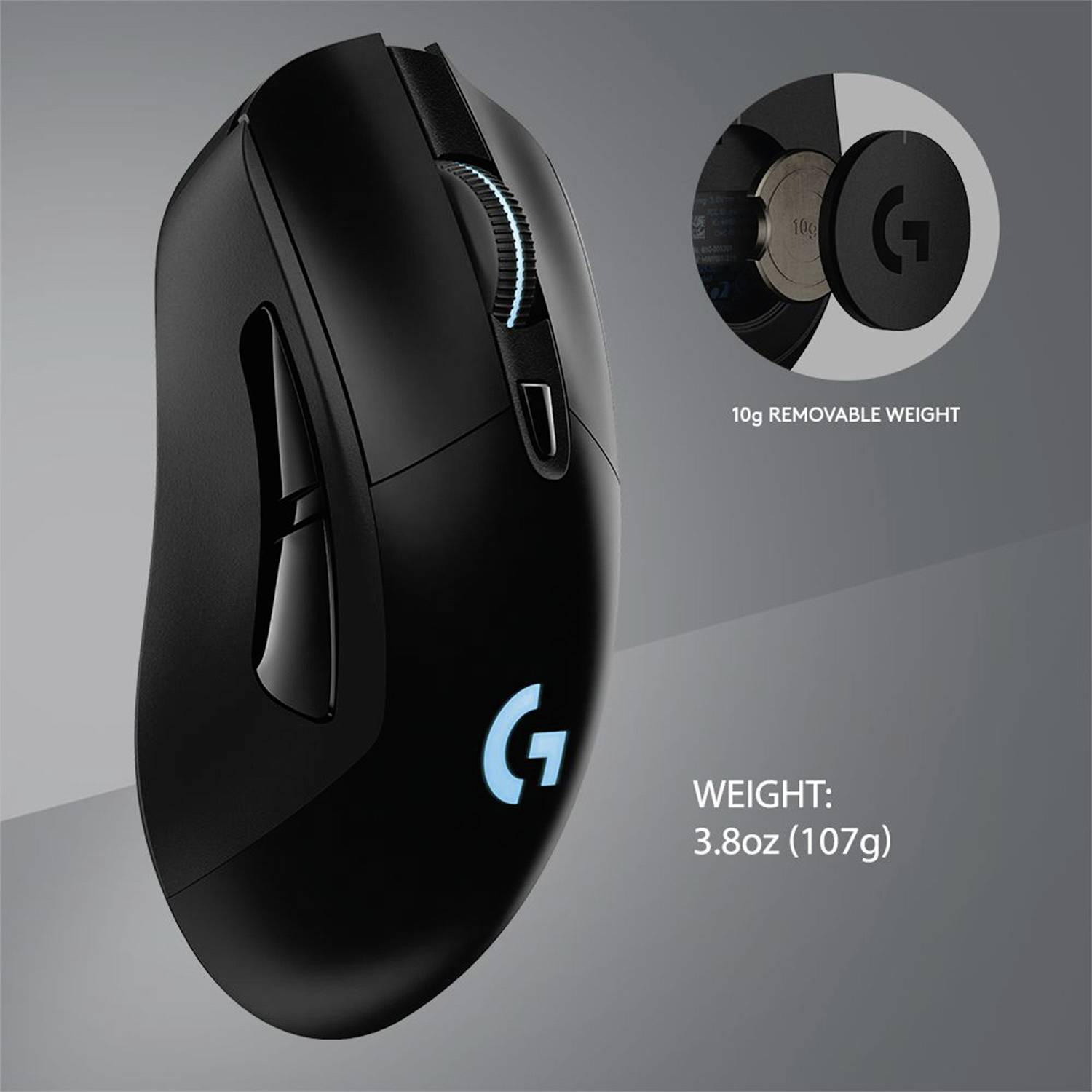 Logitech Gaming G703 LIGHTSPEED EWR2 Gaming-Maus USB Optisch Schwarz 6 Tasten 16000 dpi Beleuchtet, Gewichts-Tuning, Wir-5