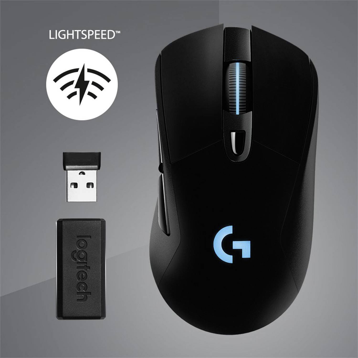 Logitech Gaming G703 LIGHTSPEED EWR2 Gaming-Maus USB Optisch Schwarz 6 Tasten 16000 dpi Beleuchtet, Gewichts-Tuning, Wir-8