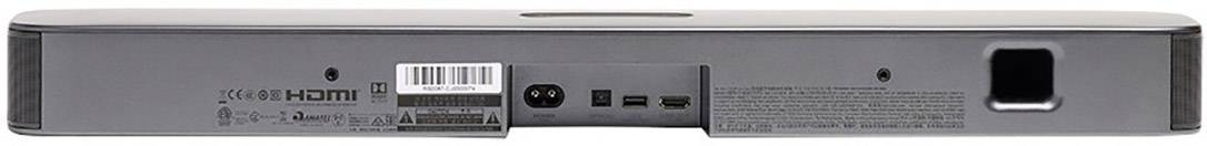 Die Rückseite eines elektronischen Geräts mit zwei HDMI-Anschlüssen, Stromanschluss und weiteren Schnittstellen.