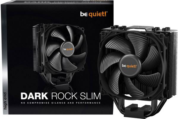BeQuiet Dark Rock Slim CPU-Kühler mit Lüfter  Intel® LGA 2066, Intel® LGA 2011-V3, Intel® LGA 1700, Intel® LGA 1200, Intel® LGA 1155, Intel® LGA 1151, Intel® LGA 1150, Intel® LGA 1851