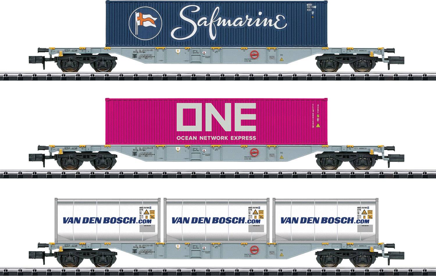 MiniTrix 15228 N Containertragwagen-Set der AAE