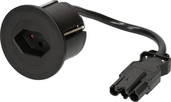 Bachmann 926.004 Einbau-Steckdosenleiste  Schwarz GST18i Anschlussbuchse 1 St.