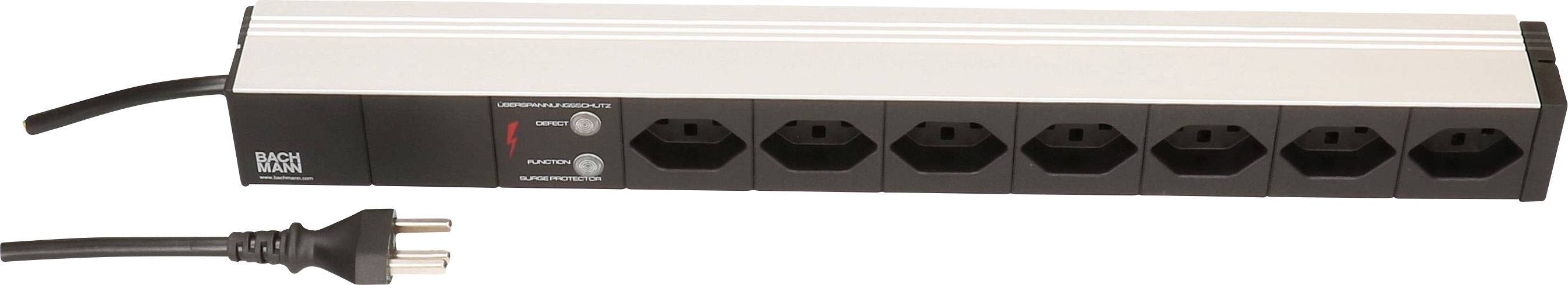 BACHMANN 19" Steckdosenleiste ÜS, 7xT23 Buchsen-1