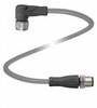 Pepperl+Fuchs 098710 Sensor-/Aktor-Steckverbinder M12 Stecker, gerade, Buchse, gewinkelt 1.00 m Polzahl Sensoren: 4 1 St.