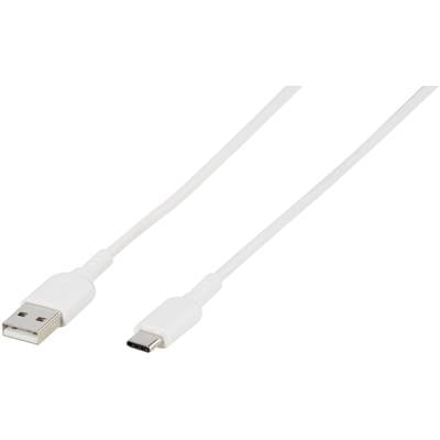 Vivanco USB-Kabel USB 2.0 USB-C™ Stecker, USB-A Stecker 1.50 m Weiß Rund 45209