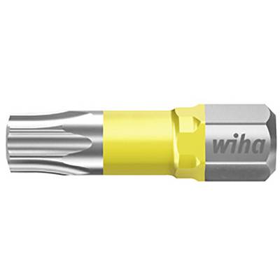 Wiha Steckschlüsselaufsatz mit gelber Markierung und silbernen, geriffelten Griff.
