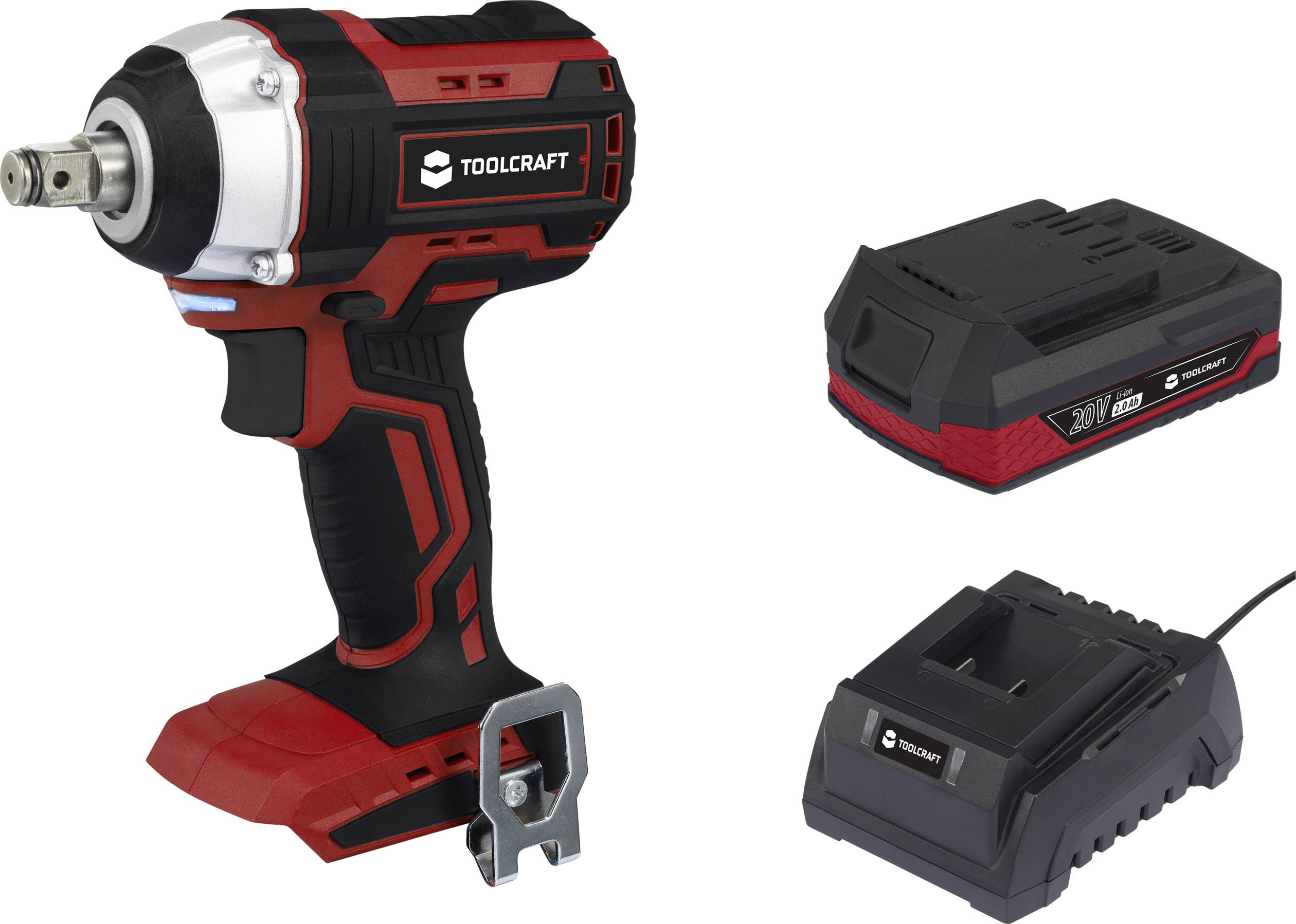 Aku příklepová vrtačka TOOLCRAFT ASS-900 A / TAWB-200 2233141, 20 V, 2000 mAh, Li-Ion akumulátor