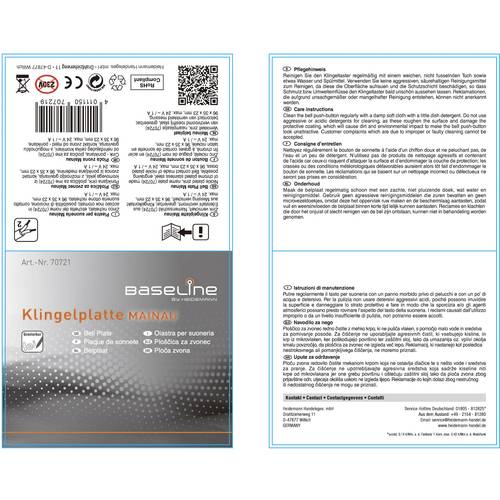 Heidemann 70721 Klingeltaster 24 V/1 A