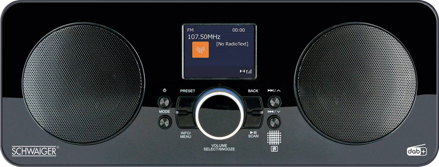 SCHWAIGER Internetradio DAB+/FM/Bluetooth schwarz