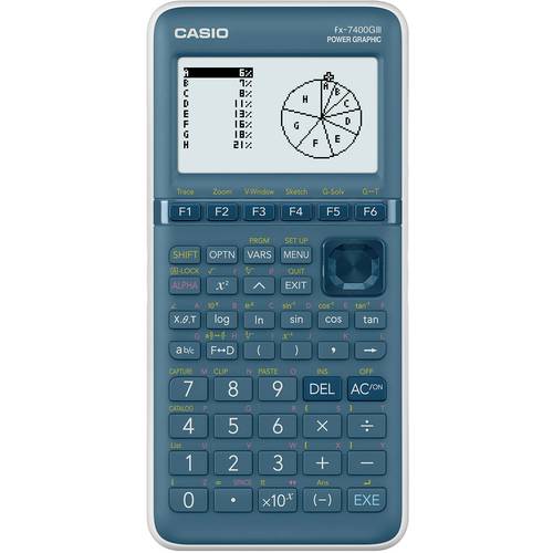 Thumbnail - Casio FX-7400GIII Grafikrechner Cyan Display (Stellen): 21 batteriebetrieben (B x H x T) 87.5 x 21.3 x 180.5 mm