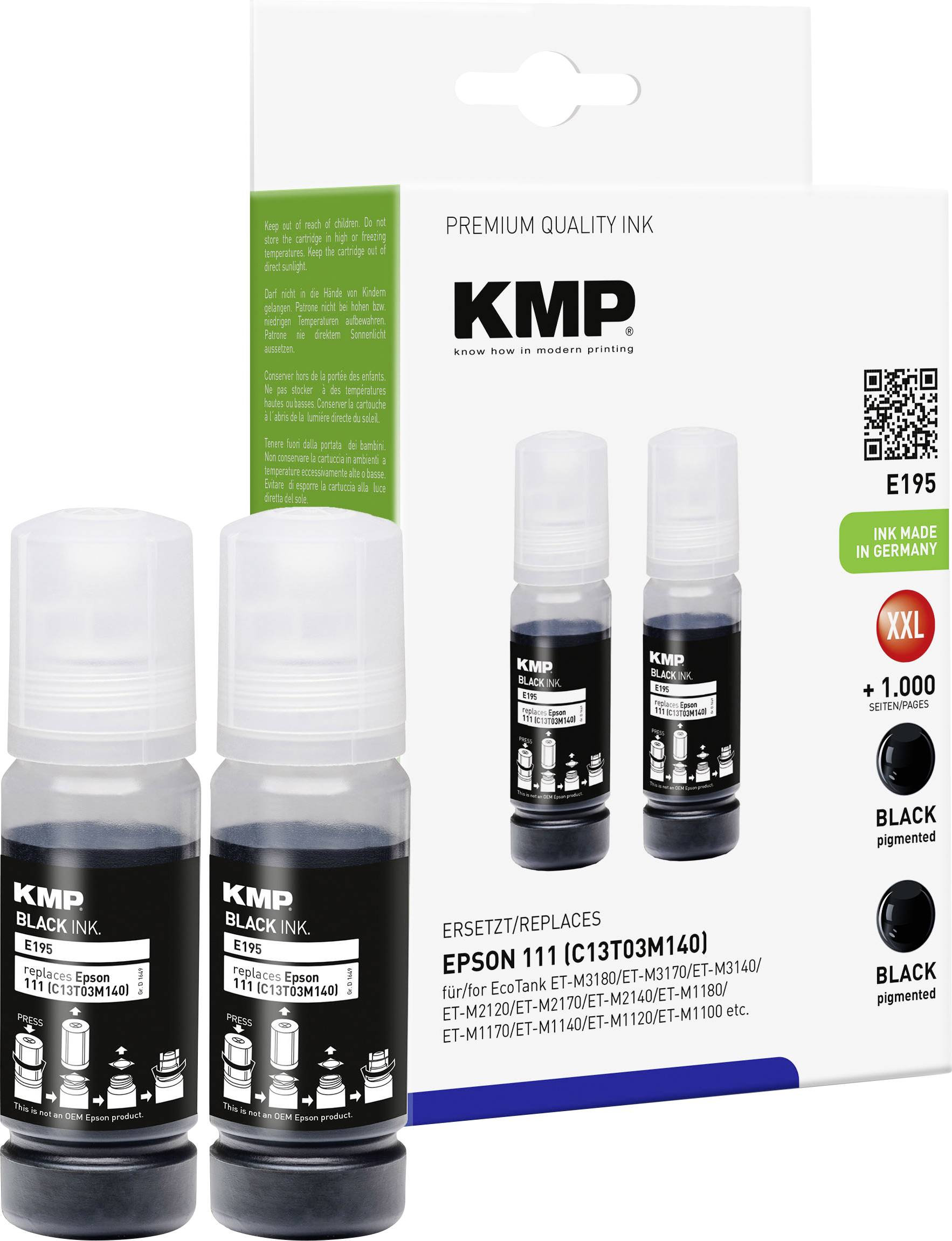 KMP Tintenpatrone ersetzt Epson 111 (C13T03M140)