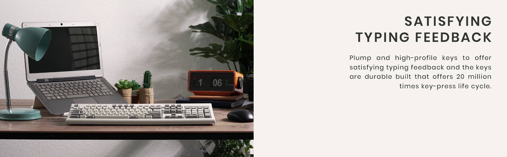 Perixx PERIBOARD-106 DE M USB Tastatur Deutsch, QWERTZ Beige-3