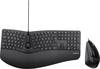 Perixx PERIDUO-505BDE USB Tastatur, Maus-Set Deutsch, QWERTZ Schwarz Ergonomisch, Handballenauflage, Multimediatasten