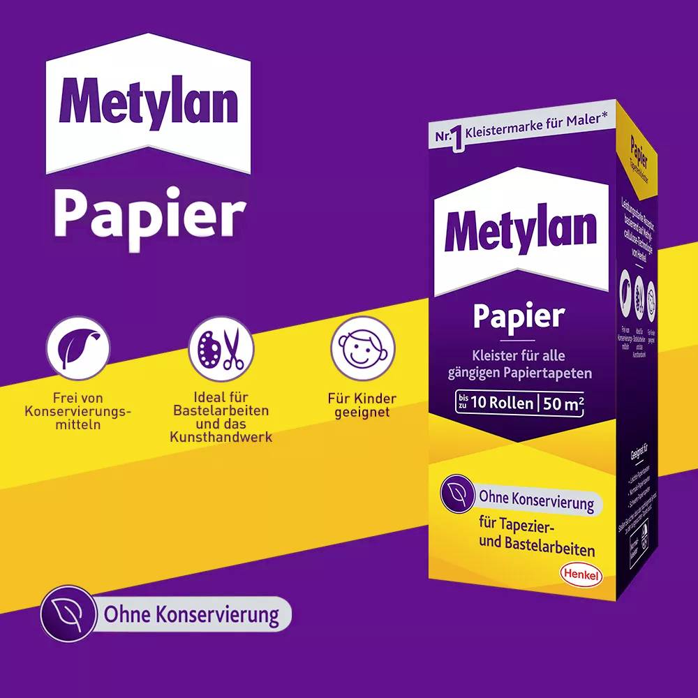Symbolbild für Metylan Papier Tapetenkleister MPP40 125 g