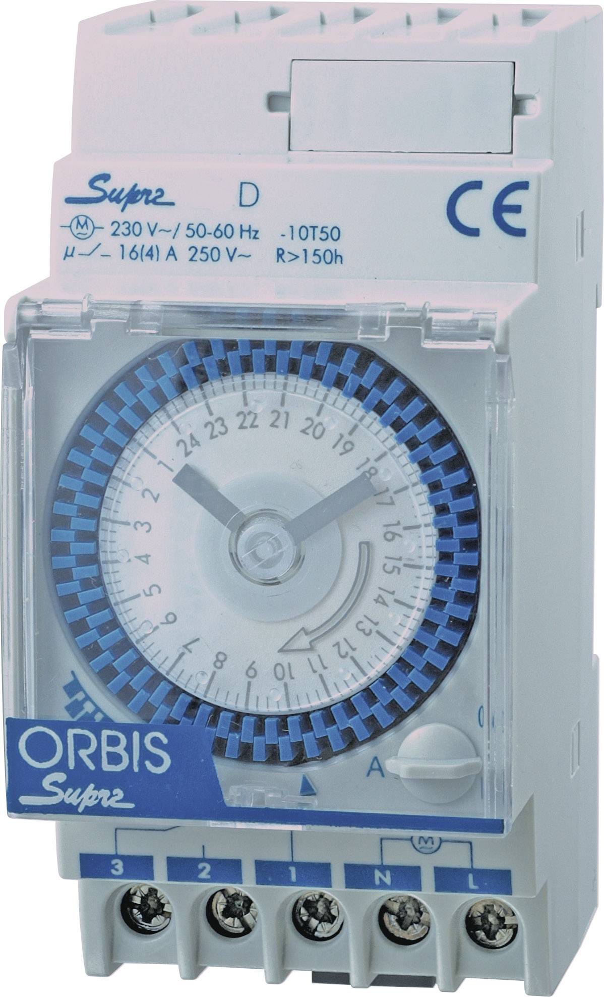 ORBIS ZEITSCHALTTECHNIK SUPRA D 230 V Hutschienen-Zeitschaltuhr analog 120 V/AC, 230 V/AC, 12 V