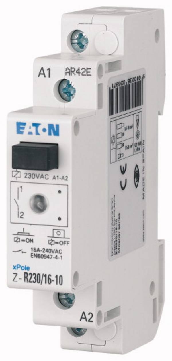 Eaton Z-R230/16-10 Installationsrelais Nennspannung: 230 V, 240 V Schaltstrom (max.): 16 A 1 Schließer 1 St.
