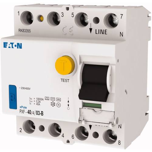 Thumbnail - Eaton 300300 PXF-40/4/03-B FI-Schutzschalter allstromsensitiver FI B 4polig 40 A 0.3 A 230 V, 400 V