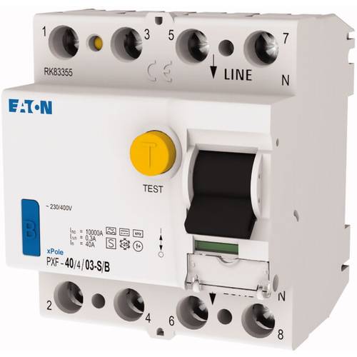Thumbnail - Eaton 300301 PXF-40/4/03-S/B FI-Schutzschalter allstromsensitiver FI S/B 4polig 40 A 0.3 A 230 V, 400 V