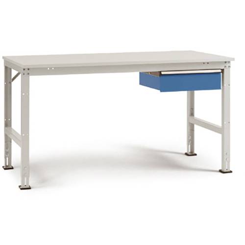 Thumbnail - Manuflex AU5701.7035 Komplett-Arbeitstisch Grund UNIVERSAL Standard mit Melamin-Platte, BxTxH = 2000 x 800 x 760-870 mm ...