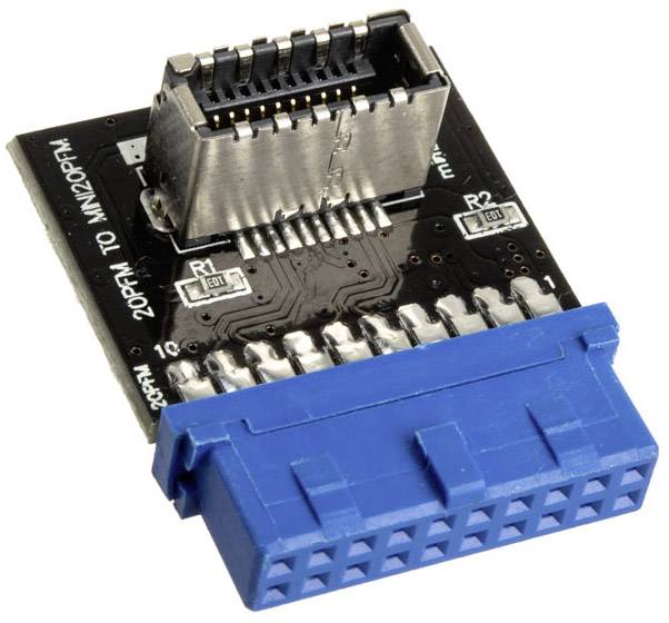 RAIJINTEK USB 3.0 20 Pin auf Mini 20 Frontpanel Typ C Adapter - Kabel - Digital/Daten