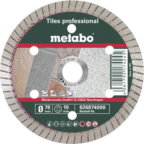 Metabo TP Professional 626874000 Diamanttrennscheibe 76 mm 1 St. Fliesen, Naturstein, Keramik