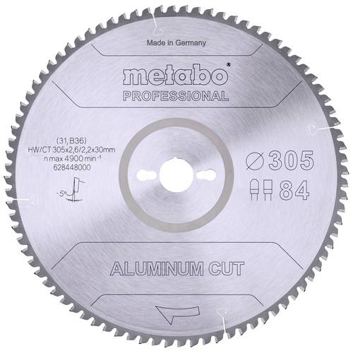 Metabo ALUMINIUM CUT PROFESSIONAL 628448000 Kreissägeblatt 305 x 30 x 2.2 mm Zähneanzahl: 84 1 St.